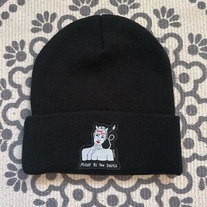 Melodie Too Subtle Black Beanie